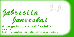 gabriella janecskai business card